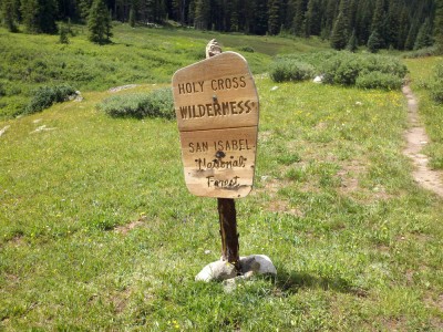 Entering Holy Cross Wilderness