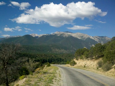 Heading down the road into Mt. Princeton Hot Springs
