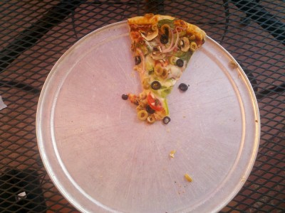 Well, almost a whole pizza