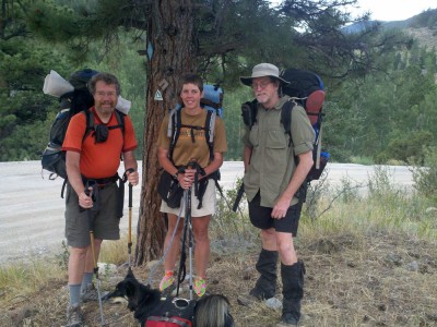 Shuttled to the trail head in Salida.  7 days worth of supplies on the back.